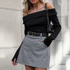 Gray Wool Skirt